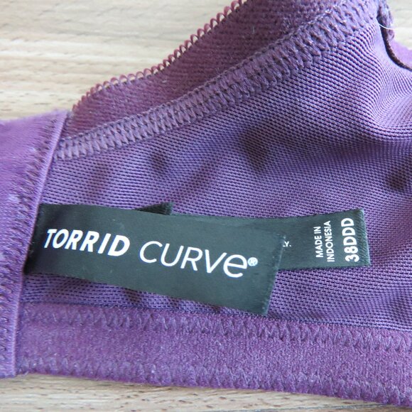 TORRID CURVE Perfect T-Shirt Bra in Microfiber Purple Shine Satin - Size 38DDD - Picture 13 of 13